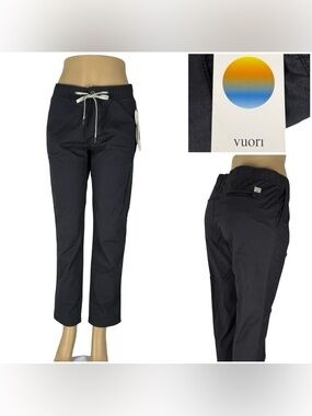 Vuori Womens Medium Ripstop Pants Charcoal Stretch Cotton Gray VW401 NWT Stained